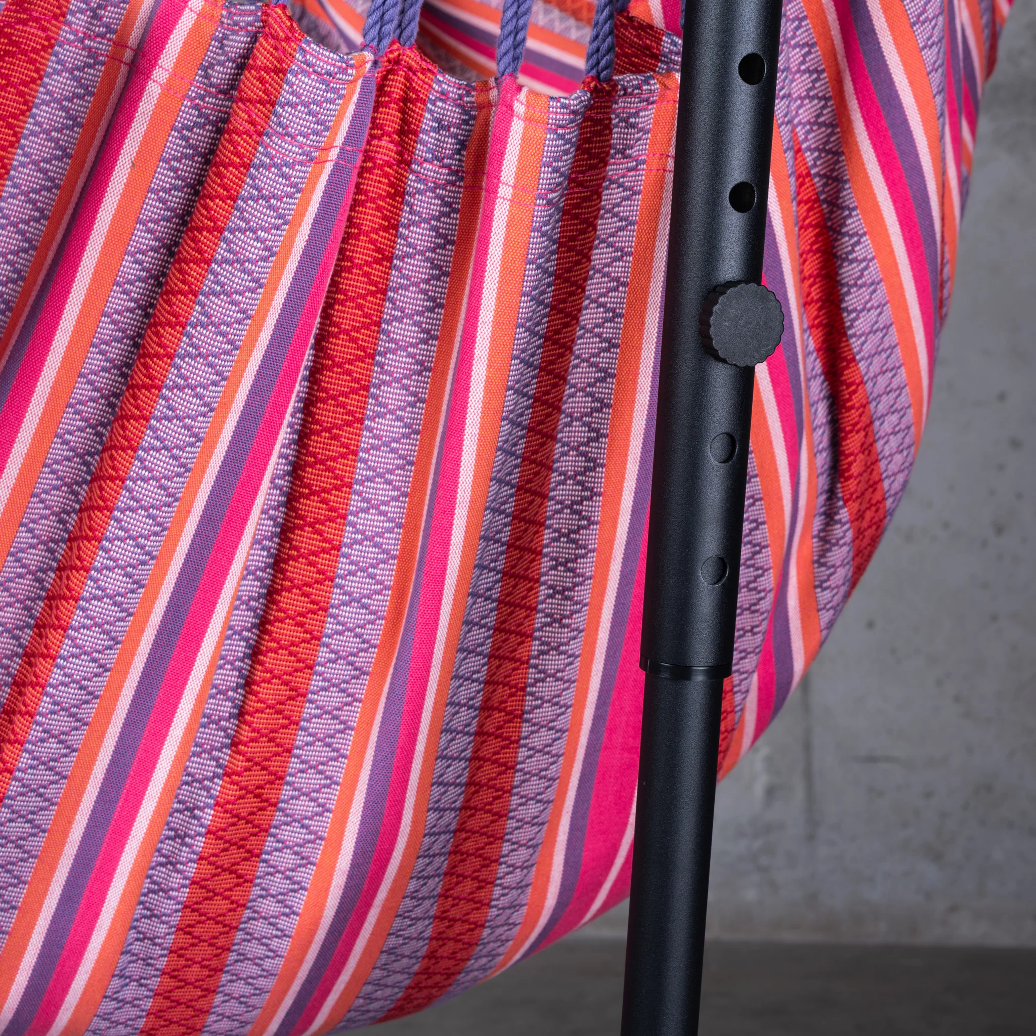 Fiji Organic Flamingo – Hängesessel Comfort Size aus Bio-Baumwolle mit verzinktem Stahl-Gestell - Image 3