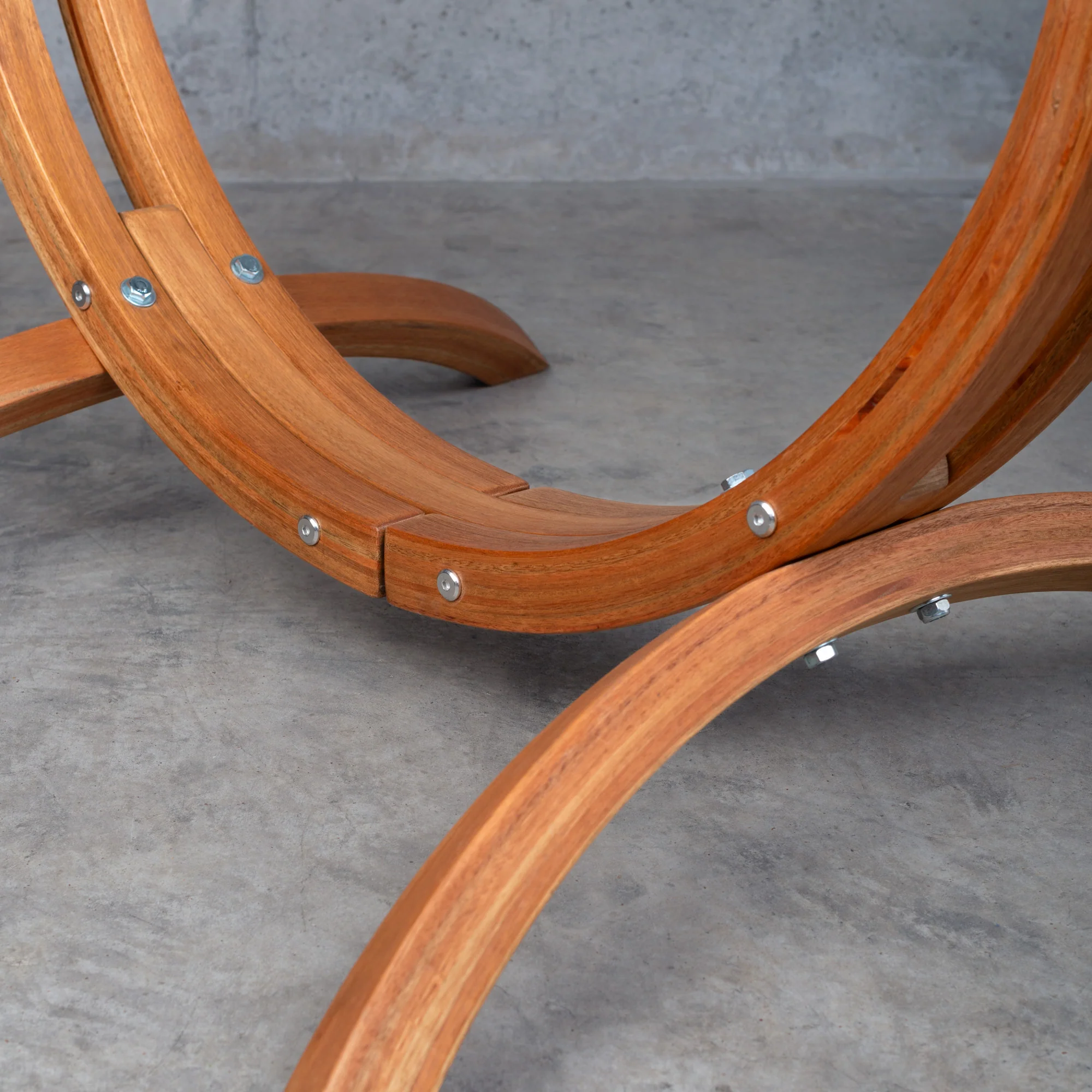 Udine Outdoor Almond - Hängesessel Outdoor mit Gestell aus FSC®-zertifiziertem Eukalyptus - Image 4